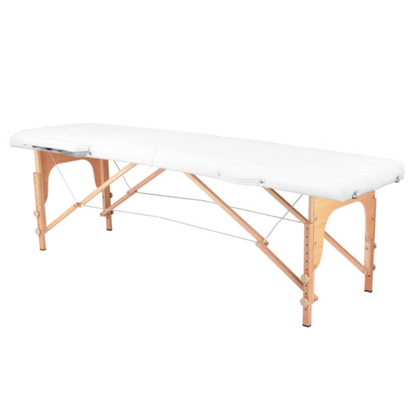 Table de massage pliante 2 pièces bois confort blanc 1