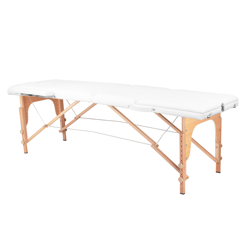 3-delige Inklapbare massagetafel houtcomfort wit 1 3-delige Inklapbare massagetafel houtcomfort wit 1