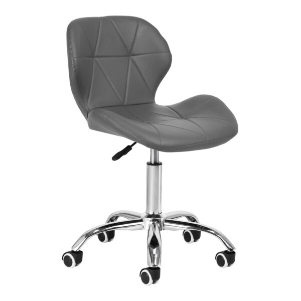 Tabouret cosmétique avec dossier QS-06 gris 1