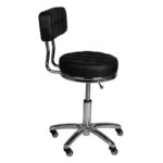Cosmetische tattoo tabouret met rugleuning kruk am-877 zwart 3