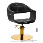 Gabbiano kappersstoel A364 zwart 9