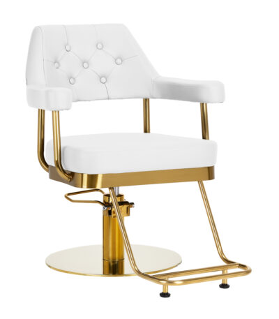 Gabbiano kappersstoel Granda goud wit 1
