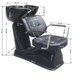 Gabbiano Vigo black barber wash unit 2