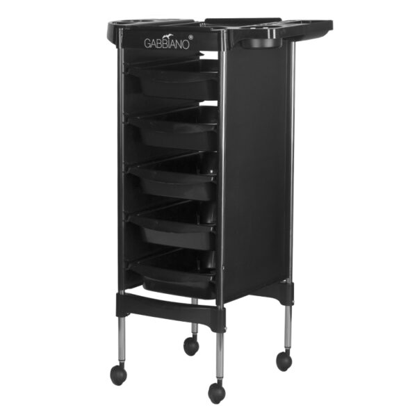 Gabbiano Chariot de travail Chariot de coiffeur fx11-5 noir 1