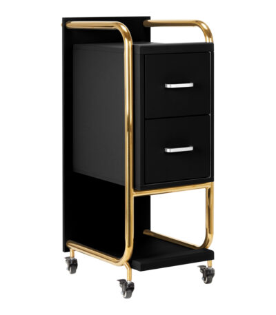 Gabbiano Werkwagen kapper trolley Solo goud – zwart 1