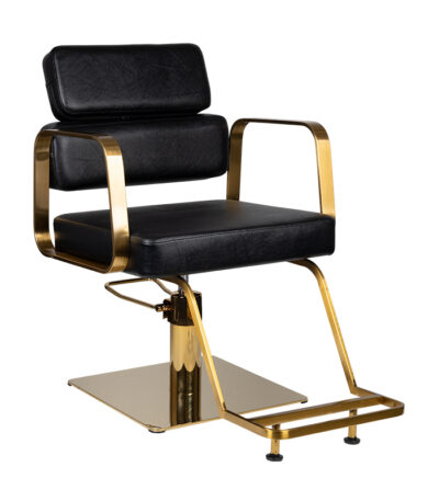 Gabbiano zwarte hydraulische stoel porto goud 1