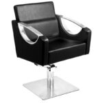 Fauteuil de barbier Gabbiano talin noir 1