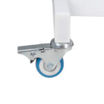 Hydraulische behandelstoel basis 210 wit op wielen 5