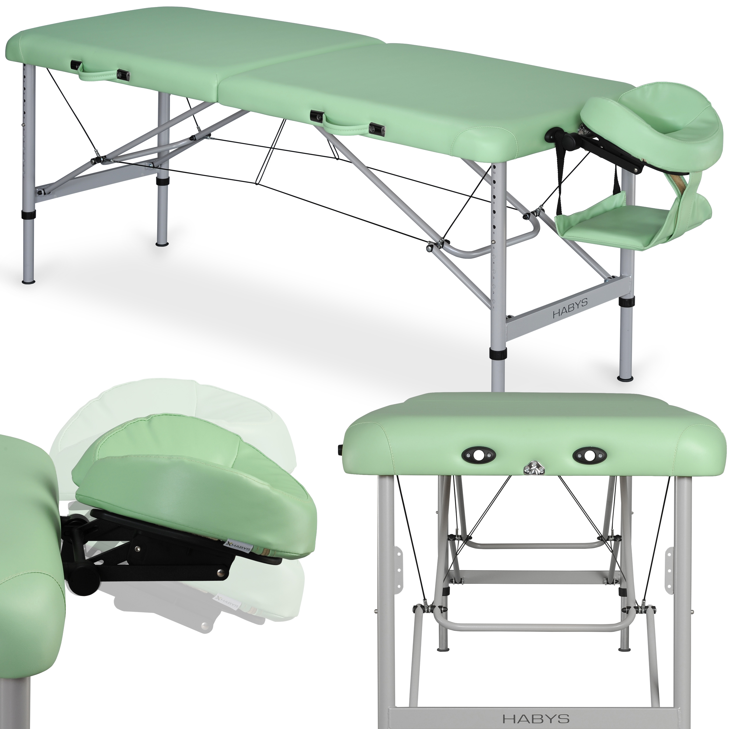 Table de massage pliante Aero Alu 70 Vinyl Flex K022 Green 1 Table de massage pliante Aero Alu 70 Vinyl Flex K022 Green 1