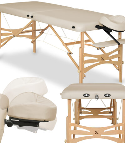 Inklapbare massagetafel Panda Licht Hout 60 Vinyl Flex K033 Beige 1