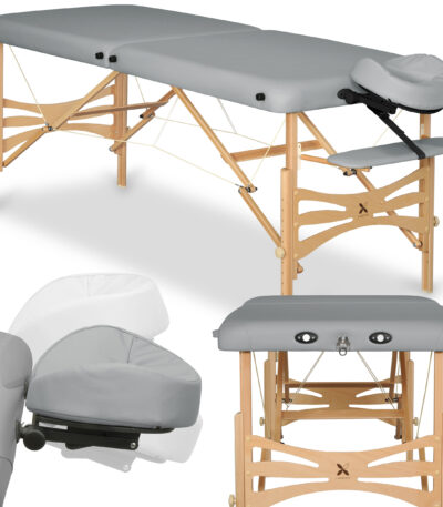 Inklapbare massagetafel Panda Licht Hout 70 Vinyl Flex K029 Grijs 1