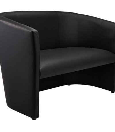 MILANO wachtkamerbank zwart 1