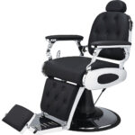 AYALA LEO fauteuil de style en cuir noir 1