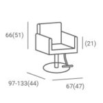 AYALA RAY 01 kappersstoel en barberstoel zwart  chrome 2