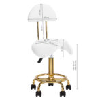 Cosmetische kruk tabouret 6001-G goudwit tweede categorie 8