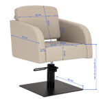 Gabbiano Elda kappersstoel grijsbeige 9