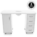 Table à clous avec aspiration blanc avec deux armoires 2027 7