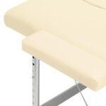 Table de massage pliante Balance Aluminium avec 2 segments Crème 6