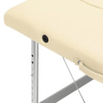 Balance Aluminium Table de Massage Pliante avec 2 Segments Crème 7