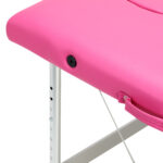 Table de massage pliante Balance en aluminium avec 2 segments rose 7
