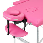 Table de massage pliante Balance en aluminium avec 2 segments rose 3