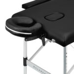 Balance Aluminium Table de Massage Pliante Avec 2 Segments Noir 4