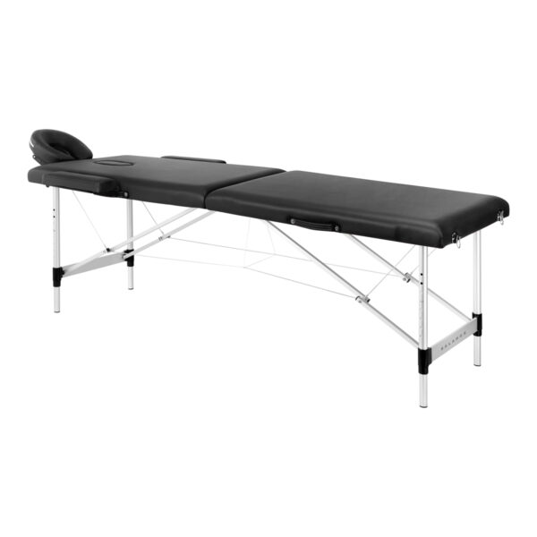Balance Aluminium Klappbarer Massagetisch mit 2 Segmenten Schwarz 1