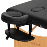 Balance Holz Klappbare Massageliege Mit 3 Segmenten 190X70 cm Schwarz 4