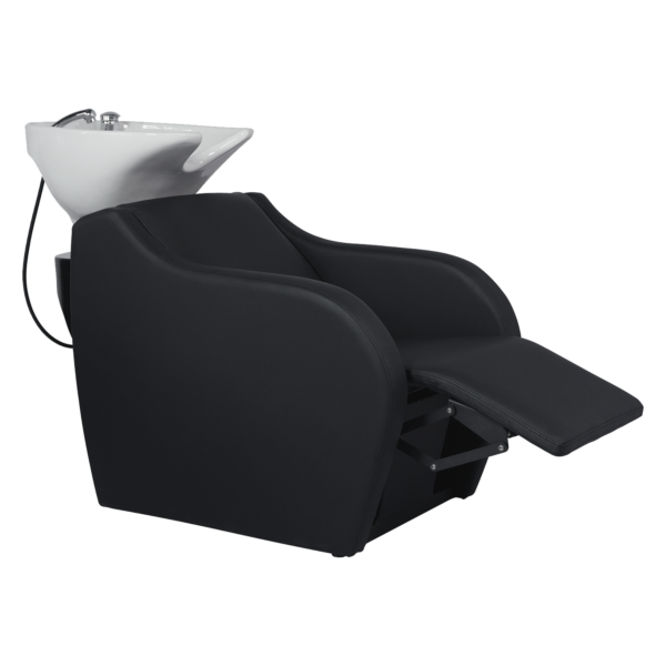 Wisp power plus wasunit zwart wasbak wit elektrische voetsteun Mudi