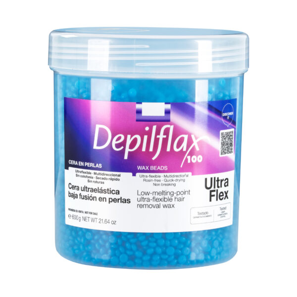 Depilflax 100 flexibles Wachs mit niedrigem Schmelzpunkt Ultraflex Blue 600 g 1