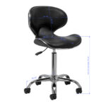 Gabbiano cosmetische kruk Q-4599 zwart V2 7