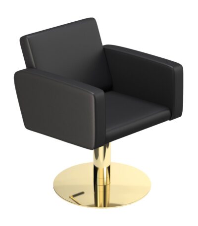 neloson kappersstoel midnight rond goud