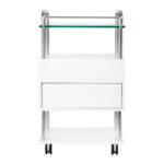 table de travail podologique chariot de service 6052t blanc 4