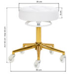 De Gabbiano D054G kappersstoel in goudwit 6