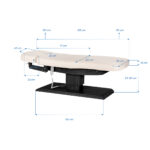 Elektrische SPA-ligstoel Sillon Relax crème met zwarte voet 20