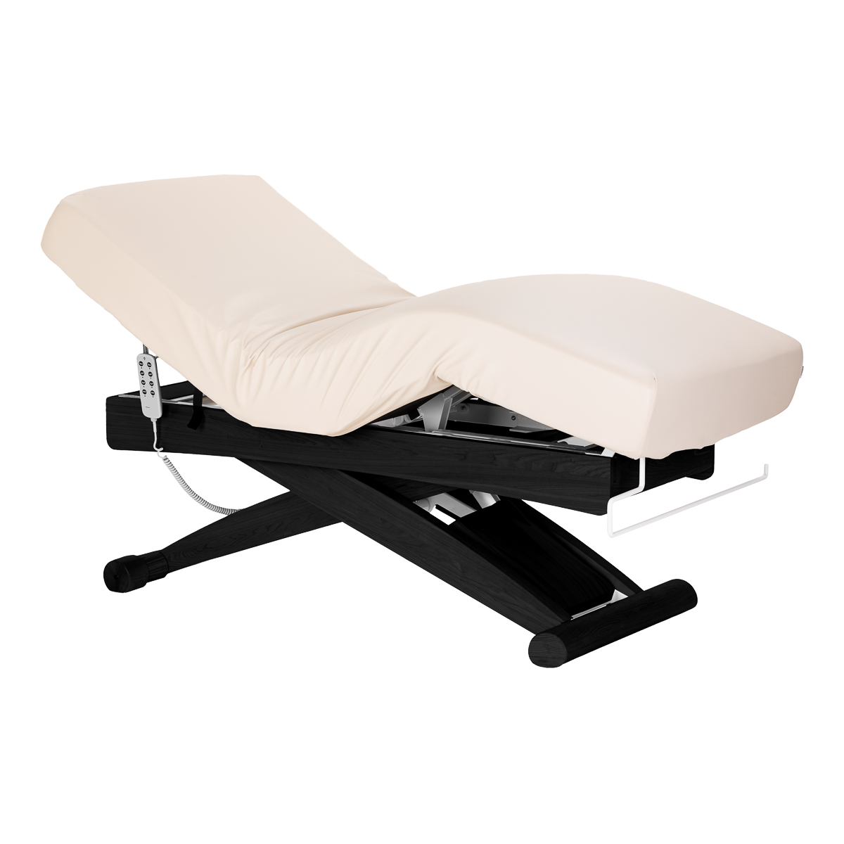 Elektrische SPA-ligstoel Sillon Siesta crème met zwarte voet 1 Elektrische SPA-ligstoel Sillon Siesta crème met zwarte voet 1