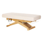 Elektrische SPA-ligstoel Sillon Siesta crèmekleurig met lichtbruine basis 4