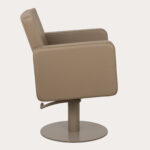 Mudi kappersstoel Earth taupe ronde voet 3