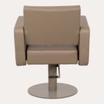 Mudi kappersstoel Earth taupe ronde voet 4