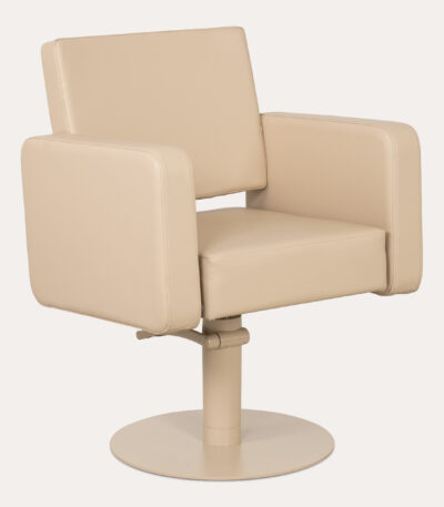 Mudi kappersstoel Flirty beige ronde voet 1