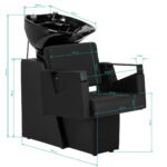 Wasunit kapper voor de kapsalon Haarsysteem Duplex Noir 14