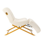 Witte Sillon Umbra wimper behandelstoel met gouden voet 4