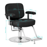 Fauteuil de coiffure Omega Astra Plus noir 11