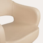 Lira kappersstoel beige ronde voet beige 6