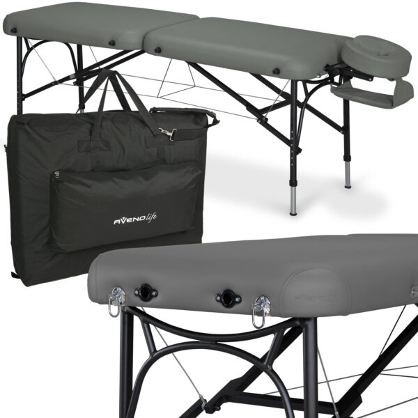 Aveno Life Luna Light massagetafel Soft Touch K622 Antraciet 1