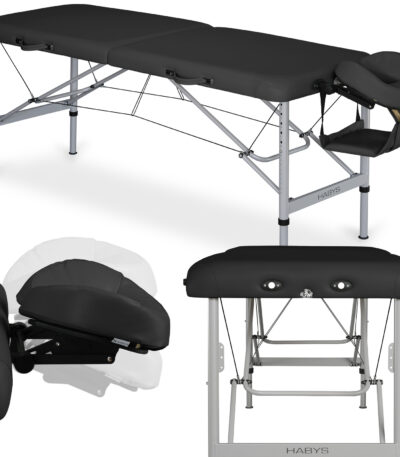 Habys Aero Alu 60 massagetafel - Vinyl Flex K015 Zwart 1