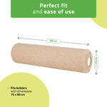 Habys badstof hoes voor rol 15 x 60 cm - crème latte 2