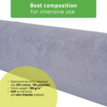 Habys badstof hoes voor rol 15 x 60 cm - grijs 3