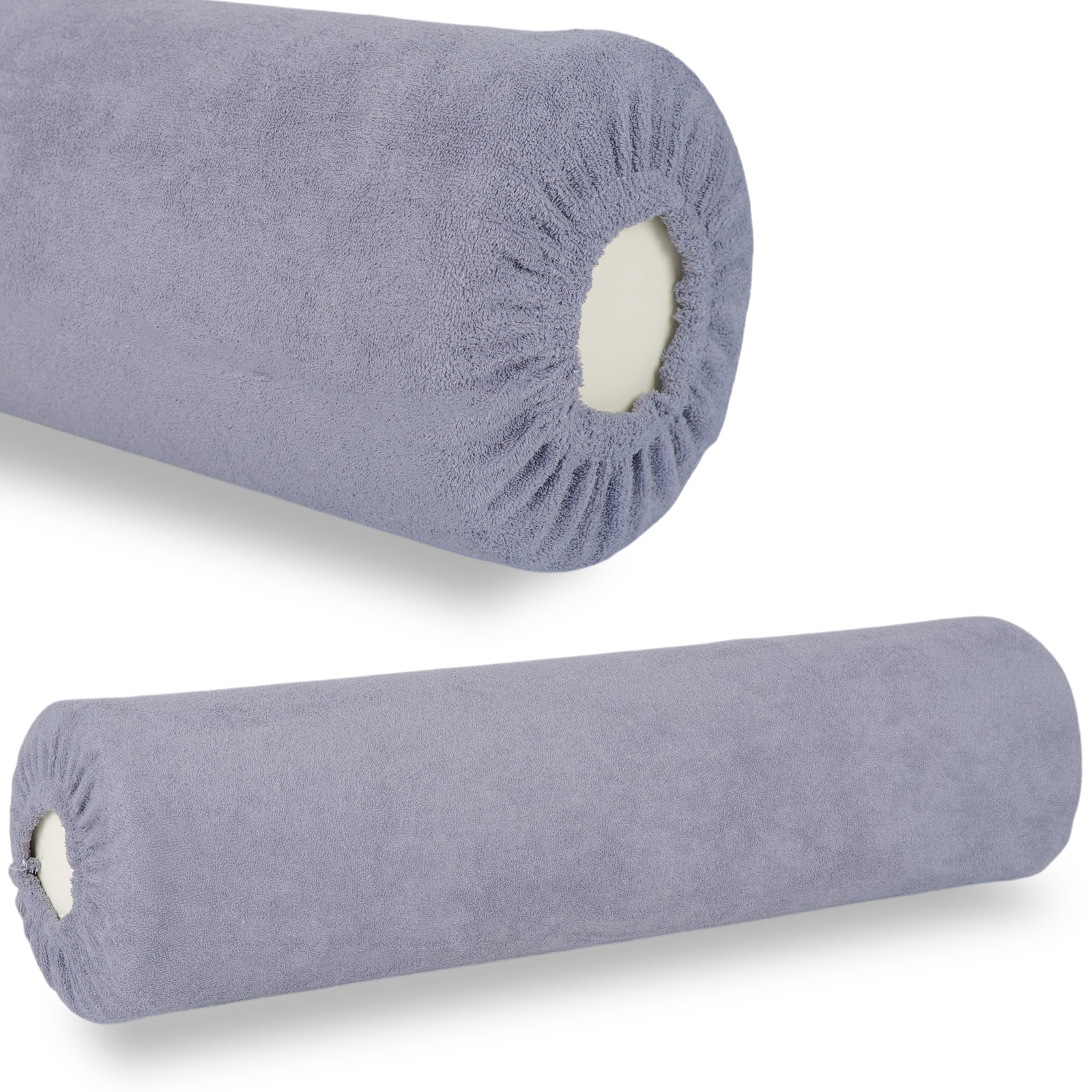 Habys badstof hoes voor rol 15 x 60 cm - grijs 1 Habys badstof hoes voor rol 15 x 60 cm - grijs 1
