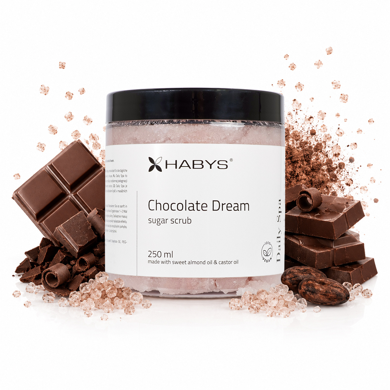 Habys Daily Spa Suikerscrub Chocolate Dream 250 ml 1 Habys Daily Spa Suikerscrub Chocolate Dream 250 ml 1